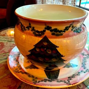 Christmas made in Italy Platter and Planter